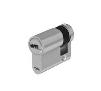 Yale Medio cilindro europeo de seguridad estándar para cerradura YC051KD404503N1 niquelado, 40/10 mm, 3 llaves