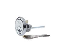 YALE P-4KP1109-CH Cilindro de llanta de Repuesto, Apto para Puertas de 38 a 57 mm, Incluye 4 Llaves, P-Cromo, 4 Keys