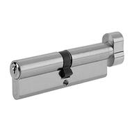 Yale P-ET3535-SNP - Cerradura de Cilindro Europeo - Giro de Pulgar - 35/35 (80 mm) / 35:10:35 - Acabado de níquel - Seguridad estándar