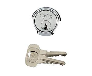 Yale P-X54KP-CH - Cilindro de llanta de Repuesto, Apto para Puertas de 38-57 mm, Alta Seguridad, 4 Llaves Incluidas, Acabado Cromado, en Caja