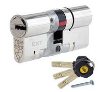 Yale P-YS3-4040N Anti-Snap 3 estrellas Euro doble cilindro, alta seguridad, 40:40 (80 mm), acabado níquel