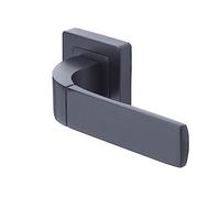Yale Par de tiradores para puertas Bologna, con cierre de privacidad 35-ZR-8x8-A003WC5611 acabado negro mate, fijaciones incluidas