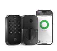 Yale Security Lock 2 with Wi-Fi Black Connected Keypad Smart Lock for Front Door or Back Door Lock with Code and Back-Up Key YRD410-WF1-BSP