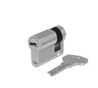 Yale Serie 1000 Europrofil-Cilindro semicilíndrico 30/10 mm níquel satinado: alta protección, ideal para puertas de casa y apartamento, incluye 5 llaves