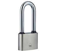 Yale Y112/50/165/1 - Candado hierro 50 mm 3 llaves, arco largo, para exterior, EN12320 antirrobo seguridad para taquilla, caja de herramientas, armario