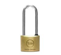 YALE Y1130030080X Candado de Arco Largo mm30, Plateado