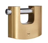 Yale Y114B/80/118/1 Candado de Alta Seguridad de Latón Latonado, Anchura 80 mm, Diámetro grillete 13 mm