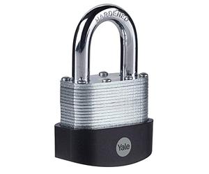 Yale Y125B/60/133/1 - Candado acero laminado 60 mm 3 llaves antirrobo seguridad para taquilla, caja de herramientas, armario | candado antirrobo para taquilla puerta garaje