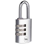 Yale Y151B/30/125/1 - Candado de combinación latón 43 mm código reajustable, sin llave antirrobo seguridad para taquilla, mochila, armario | candado antirrobo para taquilla puerta garaje