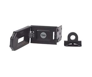 Yale Y155B/160/BK - Cerrojo para candado metal 160 mm negro 3 llaves antirrobo seguridad para puerta, cancela, cobertizo | candado antirrobo para taquilla puerta garaje