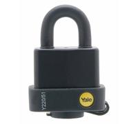 Yale Y220/51/118/1 Candado De Seguridad Resistente A La Intemperie, 51Mm, Negro