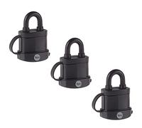 YALE Y222B/35/122/3 Candado, Negro, 35 mm