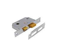 Yale-Yale Cerradura de embutir de 2 palancas P-M246-CH-63, paquete Visi, adecuada para puertas interiores, cromo pulido, 2,5 pulgadas/64 mm