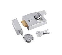 YALE YALP89CH Pestillo Nocturno, Alta Seguridad con Bloqueo automático, Cromo Pulido, 60mm
