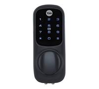 Yale YD-01-CON-BL Ready Puerta Inteligente, Smart Living, Teclado táctil, Cerradura de Acceso con código Pin, operación de Giro con Pulgar, pestillo Nocturno Negro [Clase energética