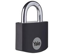 Yale YE3B/32/116/1/BK - Candado aluminio 32 mm negro 3 llaves antirrobo seguridad para taquilla, caja de herramientas, armario | candado antirrobo para taquilla puerta garaje