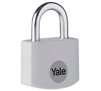 Yale YE3B/32/116/1/GR - Candado aluminio 31 mm gris 3 llaves, EN12320, doble bloqueo antirrobo seguridad para taquilla, caja de herramientas, armario | antirrobo taquilla garaje
