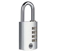 Yale YE3CB/38/131/1/S - Candado de combinación aluminio 53 mm código reajustable, sin llave antirrobo seguridad para taquilla, mochila, armario | antirrobo taquilla garaje