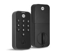 Yale YED210-NR-BSP - Cerradura de puerta delantera con teclado de código negro para entrada sin llave, YED210-NR-BSP