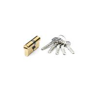 Yale, YL63050LTDE, Cilindro de Seguridad, YL6 DS, Doble Embrague, Leva Larga, Llave - Llave, Latonado, 30 x 50 mm