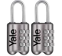 Yale - YP2/23/128/1G Candado de combinación estándar para equipaje de seguridad, color gris (Paquete de 2)