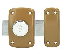Yale Security Yale YV10BT/30-Cerradura de Puerta con botón Interior y Cilindro de 23 mm de diámetro y 30 mm de Longitud, 5 Pines YV10BT/30, Marrón Dorado