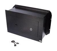 Yale YWV/230/KB1 Caja Fuerte de Pared con Llave XS 10 L: Acero Aleado Negro 360×230×150 mm con Estante Extraíble y Forro Interior