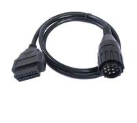 Yalgdlen 10pin 10 Pin bmwOBD 2 OBD de 10 Pines para Motor de Motorrad, Conector de 10 Pines a 16 Pines, Compatible con GS 1200 GS 911 Cable Adaptador