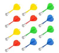 Yalis Magnetic Darts 12 Packs, Replacement Dart for Magnet Dartboard, Safety Plastic Darts for Target Game, Red Yellow Green and Blue