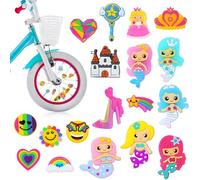 YALiya 18 Piezas Decoraciones para radios de Bicicleta, Clip Radios Bici, Kit Decoración Bicicleta, Coloridos Radios de Bicicleta Clips Decoración Clip Radio de Bicicleta para Niñas y Niños Habló