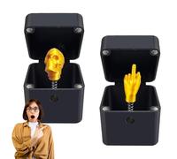 YALiya 2 Piezas Dedo Medio en una Caja, Middle Finger in a Box, Caja Sorpresa con Dedo Medio, Bromas para Adultos Divertidos, Cajas para Regalo de Broma Divertida
