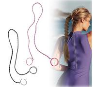 YALiya 2 Piezas Lazos de Pelo Rip Tie, Gomas Elásticas para el Pelo, Elegantes Trenzas para el Cabello Accesorios para Trenzar, Robusto Coletero Pelo largo y Rizado, para Surf,Windsurf (Azul rojizo)