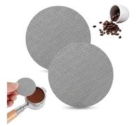 YALiya 2 Piezas Pantalla de disco espresso de 58.5 mm, 1,7 mm de grosor, 150 μm, filtro de café reutilizable, pantalla de ducha inferior para cesta de filtro de portafiltro espresso