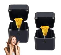 YALiya 2 Piezas rosas en una Caja, Rosas en cajas de regalo, Caja Sorpresa con rosas, Bromas para Adultos Divertidos, Cajas para Regalo de Broma Divertida (B)