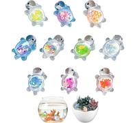 YALiya 20 Piezas Tortugas Que Brillan de Noche, Tortuga Marina de Resina, Tortugas Figuras, Esta Tortuga Adecuados para DIY Decoración Decorativa Maceta Jardín en Miniatura Paisaje Acuario