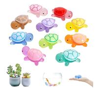 YALiya 4,6 cm Tamaño Grande Tortugas Luminosas de Resina, Paquete de 10, Interesante Miniatura Tortuga, Animales Marinos Brillantes, Esta Tortuga Adecuados Maceta Jardín en Miniatura Paisaje Acuario