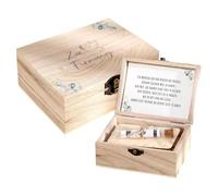 YALiya Caja Madera con Tapa, Caja Madera Decorativa, Cajas de Madera Pequeñas, Recipiente para Objetos Ceremoniales Utilizados en Bautismos, Comuniones y Otros Ritos Religiosos(14.5 * 10.5 * 6.5cm)