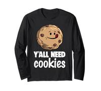 Y'All Need Cookies Camisetas Love Cookie tee Mujer Fiesta Manga Larga