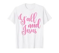 Ya'll Need Jesus Pascua Familia Hombres Mujeres Niñas Niños Linda Diversión Camiseta gráfica económica, Hombre, Blanco, L