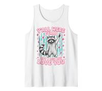 Yall were Feral But I Low Key Love You Funny Raccoon Teacher Camiseta sin Mangas