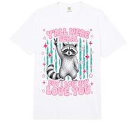 Yall were Feral But I Low Key Love You Funny Raccoon Teacher Comfort Colors Adult Heavyweight T-Shirt