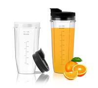 Yallmie 2 Piezas Vasos Blender, 710ml+950ml Vasos Licuadora con Tapa Extraíble, Vaso de Repuesto para Licuadora Accesorios para Batidora Ninja BL450/BL456/BL480/BL490/BL640/BL680/BL2012/BL2013/BN401