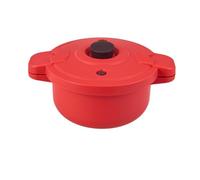 Yallmie 2L Olla Arrocera para Microondas, 18.5x13cm Arrocera Microondas Pequeña con Tapa, Olla de Vapor y Cucharas, Vaporera de Arroz Microondas para Arroz y Grano, sin BPA Apta para Lavavajillas (D)