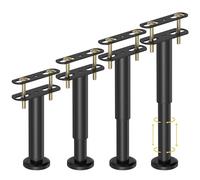 Yallmie 4 Piezas Extensor de Patas de Mesa, 18-32cm Patas Regulables para Muebles Metalicas, Extensor de Pata de Mesa Pata de Mesas Ajustables en Altura para Sillas, Cama, Sofá, Mobiliario