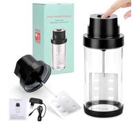 Yallmie Electric Butter Churn, Tarro de Vidrio de 1.8L Máquina de Mantequilla de un Solo Toque en 5-10 Minutos para Hacer Mantequilla Casera para Cocina y Restaurante