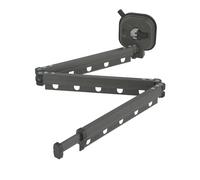 Yallmie Tendedero Plegable de Pared 3 Brazos, Tendedero Retráctil Giratorio Carga 6.5kg Tenderetes de Ropa Plegables Aluminio con Ventosa, Sin Taladrar Tenderete de Pared Plegable Extensible