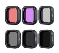 YALLSAME Kit de 6 filtros de esnórquel ND para GoPro Hero 12, 11, 10, 9, negro con ND32/16/8 CPL y 2 filtros de color rojo, ideal para fotografía de día estándar y grabación de buceo poco profundo