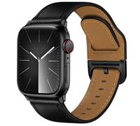 YALOCEA Compatible con correas de Apple Watch de 49mm/46mm/45mm/44mm/42mm-Series 3, 2, 1 para hombres y mujeres, correa de cuero genuino de grano superior para iWatch Ultra 2/1 Series 10 9 8 7 6 5 4 3