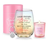 Yalucky Mejor novia Regalos para mujeres Copas de vino Regalos personalizados para novia Regalo de cumpleaños para mujeres Niñas Copa de vino sin tallo