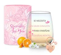 Yalucky Regalos Para Mujer Vasos De Cristal Regalos Dia Del Maestro Madre Originales Regalo Para Maestras Mamá Cumpleaños Graduacion Funcionales Vasos De Vidrio Con Llaveros Idea De Regalo Navidad
